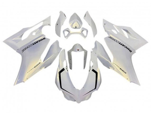 2011-2014 Ducati Panigale 1199 Motorcycle Fairings - Pearl White Corse UK