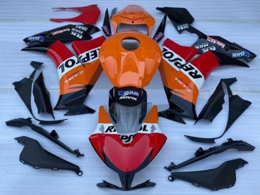 2012-2016 Honda CBR1000RR Motorcycle Fairing - Orange White Red Glossy Black Repsol UK