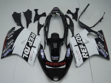 1996-2007 Honda CBR1100XX Blackbird Motorcycle Fairings - Glossy Black White Red Repsol UK