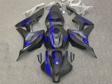 2007-2008 Honda CBR600RR Motorcycle Fairings - Blue Matte Black Repsol UK