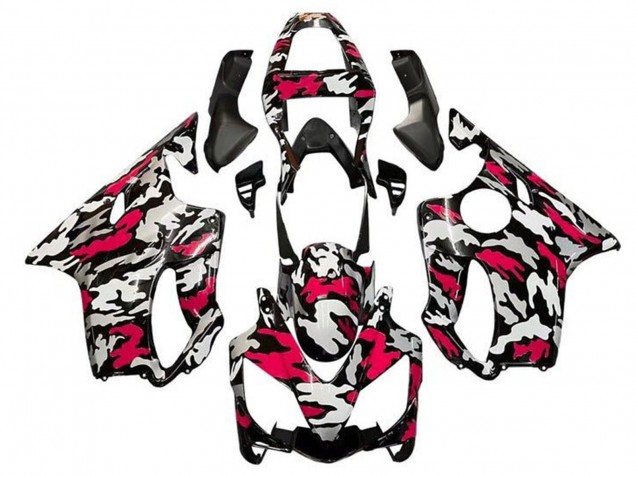 2001-2003 Honda CBR600 F4i Motorcycle Fairings - Black Red Grey Camouflage UK
