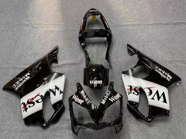 2001-2003 Honda CBR600 F4i Motorcycle Fairings - Glossy Black White West UK
