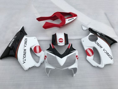 2001-2003 Honda CBR600 F4i Motorcycle Fairings - White Red Glossy Black Konica Minolta UK