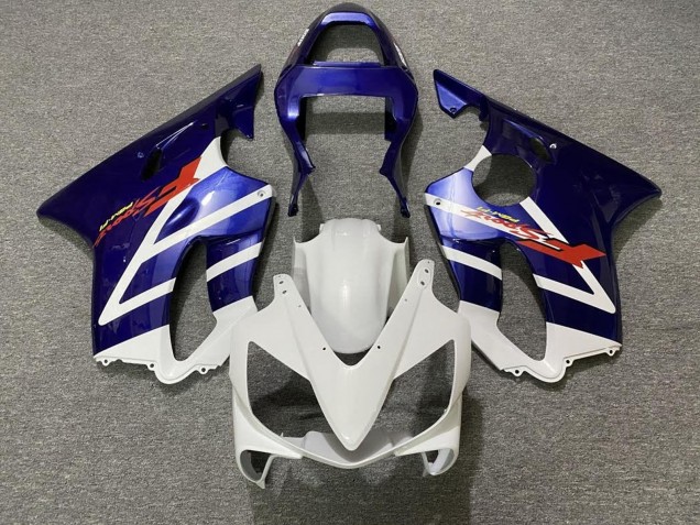 2001-2003 Honda CBR600 F4i Motorcycle Fairings - White Blue Stripe UK