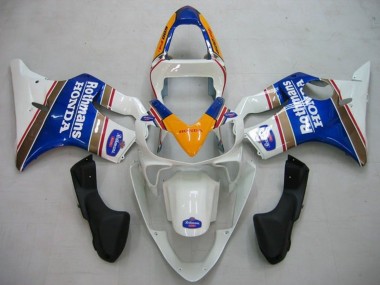 2001-2003 Honda CBR600 F4i Motorcycle Fairings - Yellow White Blue Rothmans UK
