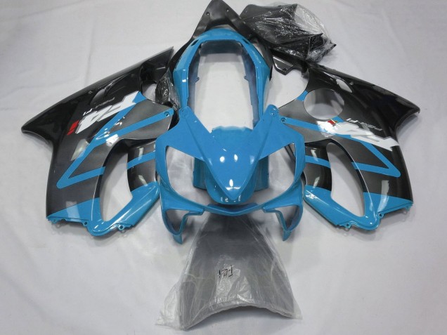2004-2007 Honda CBR600 F4i Motorcycle Fairings - Light Blue Grey Glossy Black UK