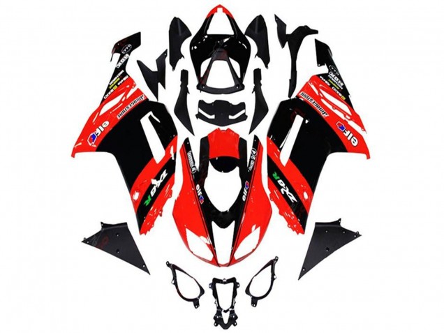 2013-2018 Kawasaki ZX6R Motorcycle Fairings - Red Black Elf UK