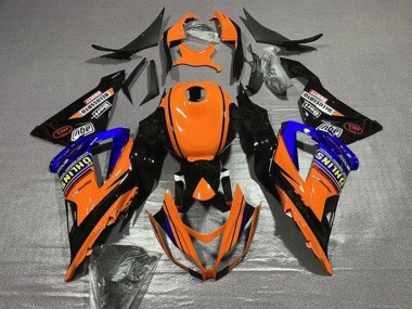 2013-2018 Kawasaki ZX6R Motorcycle Fairings - Orange Blue Black UK