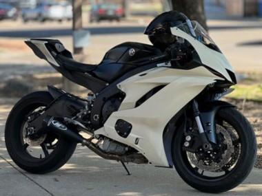 2013-2018 Kawasaki ZX6R Motorcycle Fairings - Cream White Matte Black UK