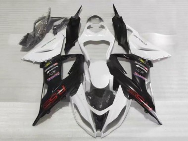 2013-2018 Kawasaki ZX6R Motorcycle Fairings - White Black Red RSS UK