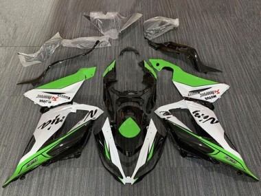 2013-2018 Kawasaki ZX6R Motorcycle Fairings - Green White Black UK