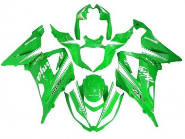 2013-2018 Kawasaki ZX6R Motorcycle Fairings - Green White UK