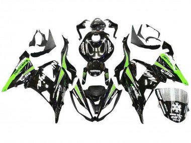 2013-2018 Kawasaki ZX6R Motorcycle Fairings - Glossy Black Green White Monster Snow UK