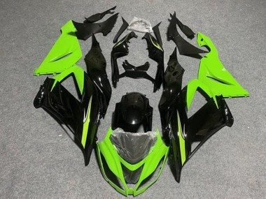 2013-2018 Kawasaki ZX6R Motorcycle Fairings - Light Green Glossy Black UK
