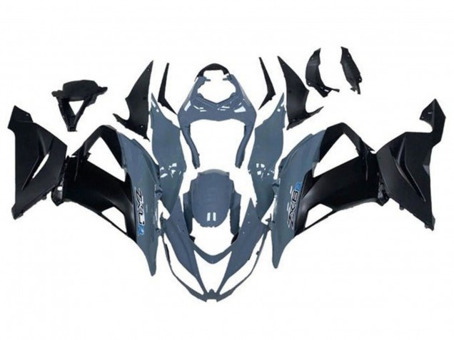 2013-2018 Kawasaki ZX6R Motorcycle Fairings - Grey Matte Black UK