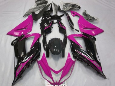 2013-2018 Kawasaki ZX6R Motorcycle Fairings - Pink Glossy Black UK