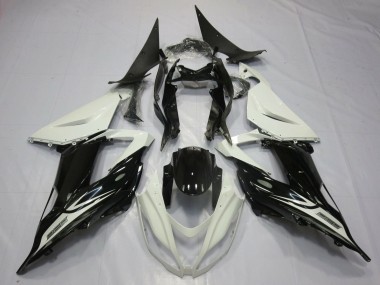 2013-2018 Kawasaki ZX6R Motorcycle Fairings - Pearl White Glossy Black UK
