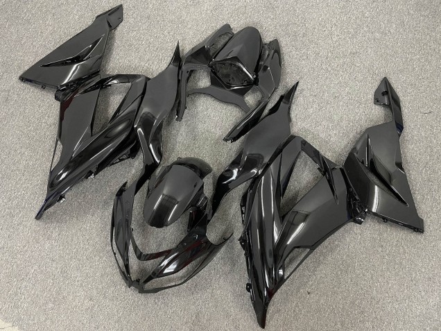 2013-2018 Kawasaki ZX6R Bike Fairings - Glossy Black Matte Black UK