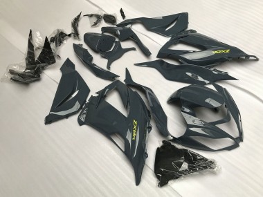 2013-2018 Kawasaki ZX6R Motorcycle Fairings - Dark Grey Yellow UK