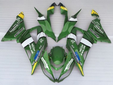 2013-2018 Kawasaki ZX6R Motorcycle Fairings - Green Yellow Blue White UK