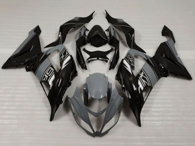 2013-2018 Kawasaki ZX6R Motorcycle Fairings - Nardo Grey Glossy Black UK