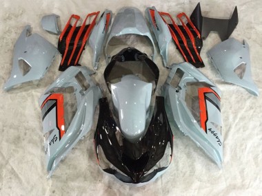 2013-2018 Kawasaki ZX6R Motorcycle Fairings - Nardo Grey Red Black UK