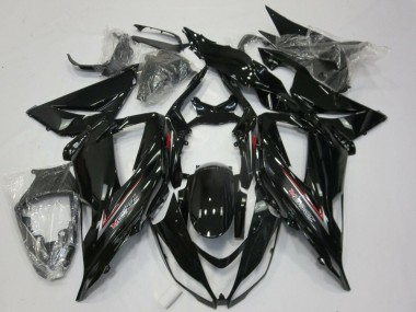 2013-2018 Kawasaki ZX6R Motorcycle Fairings - Glossy Black Silver Red UK