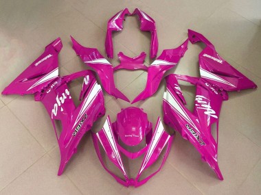 2013-2018 Kawasaki ZX6R Motorcycle Fairings - Pink White UK