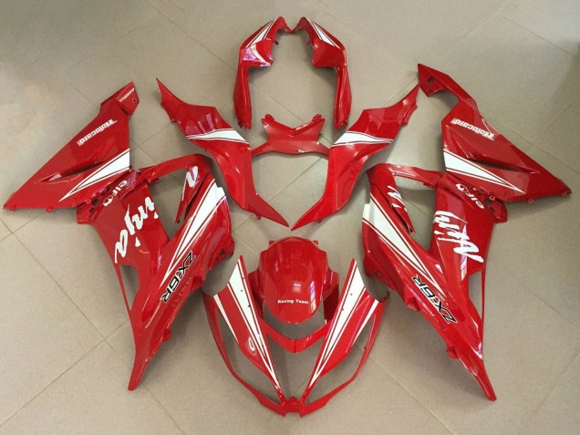 2013-2018 Kawasaki ZX6R Motorcycle Fairings - Red White UK