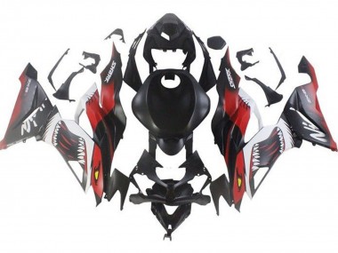 2019-2022 Kawasaki ZX6R Motorcycle Fairings - Matte Black Red White Shark UK