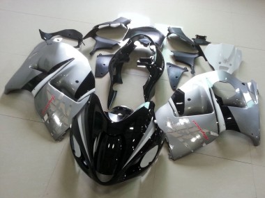 1996-2007 Suzuki GSXR1000 Motorcycle Fairings - Glossy Black Silver Chrome UK