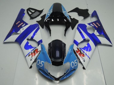 2000-2002 Suzuki GSXR1000 Motorcycle Fairings - Blue White Glossy Black and Light Blue 05 UK