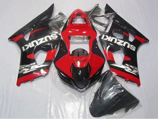 2003-2004 Suzuki GSXR 1000 Motorcycle Fairings - Red Black Silver UK