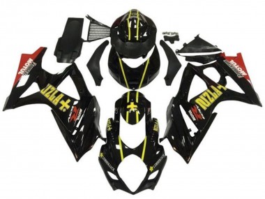 2005-2006 Suzuki GSXR 1000 Motorcycle Fairings - Black Gold Rizla Red UK