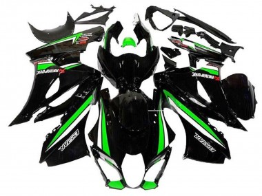 2017-2024 Suzuki GSXR1000 Motorcycle Fairings - Black Green White Stripe UK