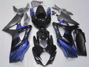 2007-2008 Suzuki GSXR 1000 Motorcycle Fairings Kit - Glossy Black Matte Black UK