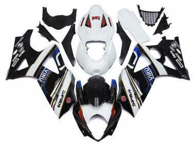 2007-2008 Suzuki GSXR 1000 Motorcycle Fairings - White Blue Black VIRU UK