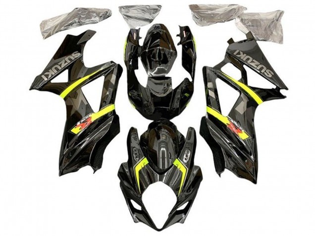 2007-2008 Suzuki GSXR 1000 Motorcycle Fairings - Black Yellow Red Grey UK
