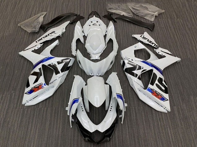 2009-2016 Suzuki GSXR 1000 Bike Fairings - White Blue Stripe UK