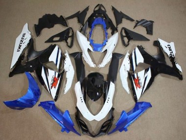 2009-2016 Suzuki GSXR 1000 Motorcycle Fairings Kit - White Blue Black UK