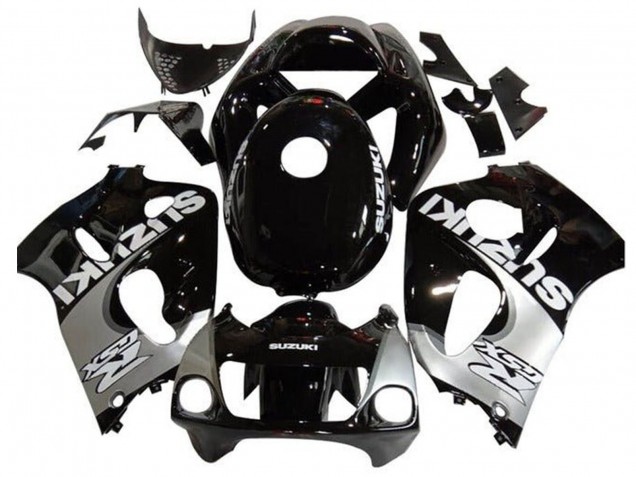 1996-2000 Suzuki GSXR 600 / GSXR 750 Motorcycle Fairings - Black Silver UK