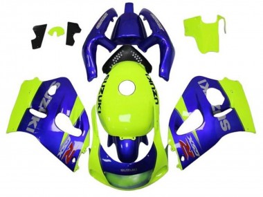 1996-2000 Suzuki GSXR 600 / GSXR 750 Motorcycle Fairings - Blue Yellow UK
