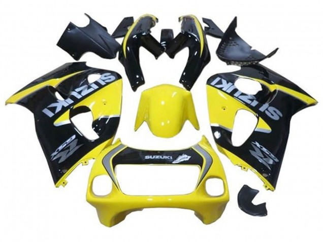 1996-2000 Suzuki GSXR 600 / GSXR 750 Motorcycle Fairings - Yellow Black Silver UK