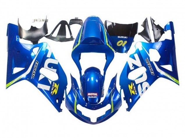 2001-2003 Suzuki GSXR 600 / GSXR 750 Motorcycle Fairings - Blue Yellow Green White UK