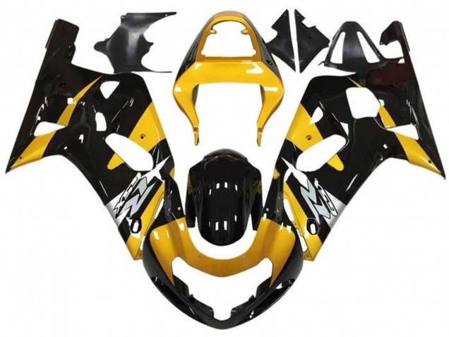 2001-2003 Suzuki GSXR 600 / GSXR 750 Motorcycle Fairings - Yellow Silver Glossy Black UK
