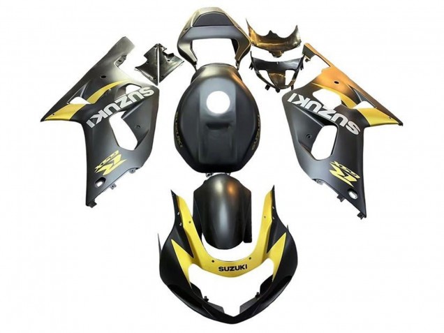 2001-2003 Suzuki GSXR 600 / GSXR 750 Motorcycle Fairings - Matte Black Yellow UK