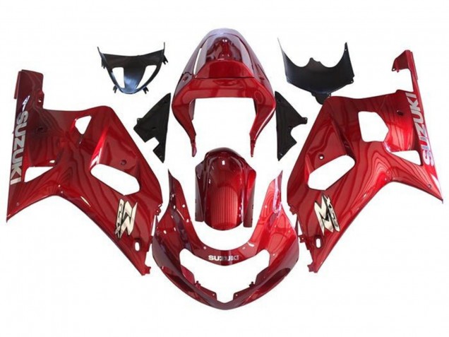 2001-2003 Suzuki GSXR 600 / GSXR 750 Motorcycle Fairings - Red Chrome UK