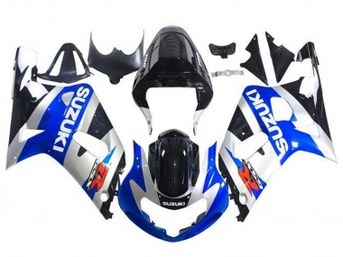 2001-2003 Suzuki GSXR 600 / GSXR 750 Motorcycle Fairings - Blue Silver Glossy Black UK