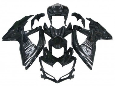 2008-2010 Suzuki GSXR 600 / GSXR 750 Motorcycle Fairings - Glossy Black Grey UK