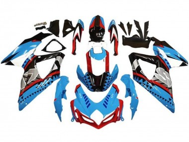 2008-2010 Suzuki GSXR 600 / GSXR 750 Motorcycle Fairings - Blue Red Black Shape UK